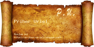 Priher Uriel névjegykártya